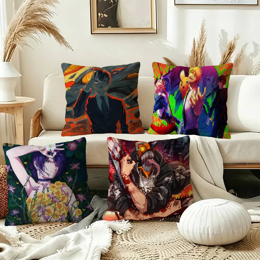Home Textiles Inc - Poszewka na poduszkę C-Chainsaw Man z