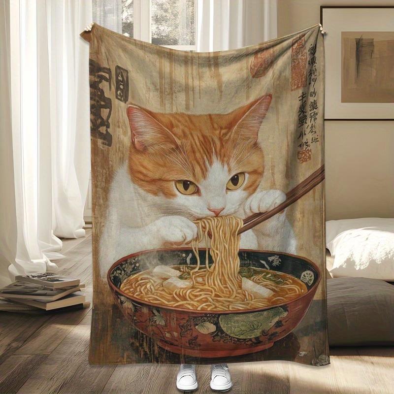 Home Textiles Images - Koc flanelowy z nadrukiem anime, żółty