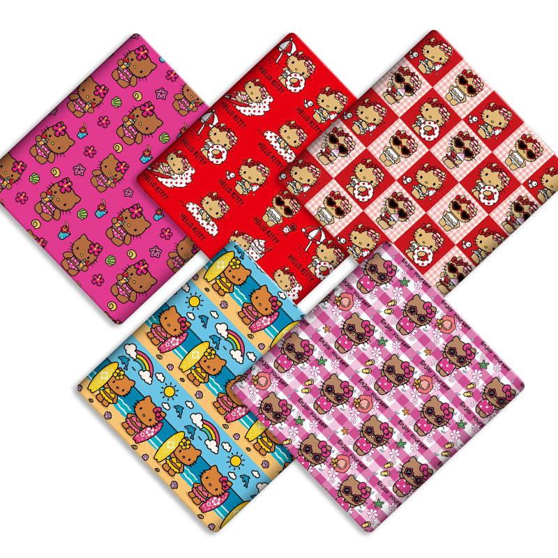 Hot Home Of Textiles - Tkanina Sanrio, materiał bawełniany 140x50CM, tkanina