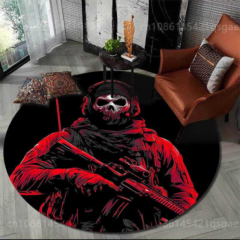 Home Textiles Images - Dywan okrągły z nadrukiem żołnierza w