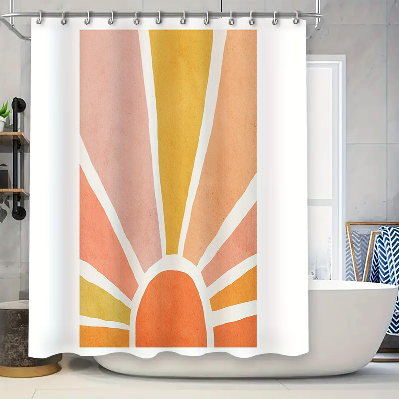 Sunrise Home Textiles & Apparel - Zasłona prysznicowa z motywem wschodu słońca,