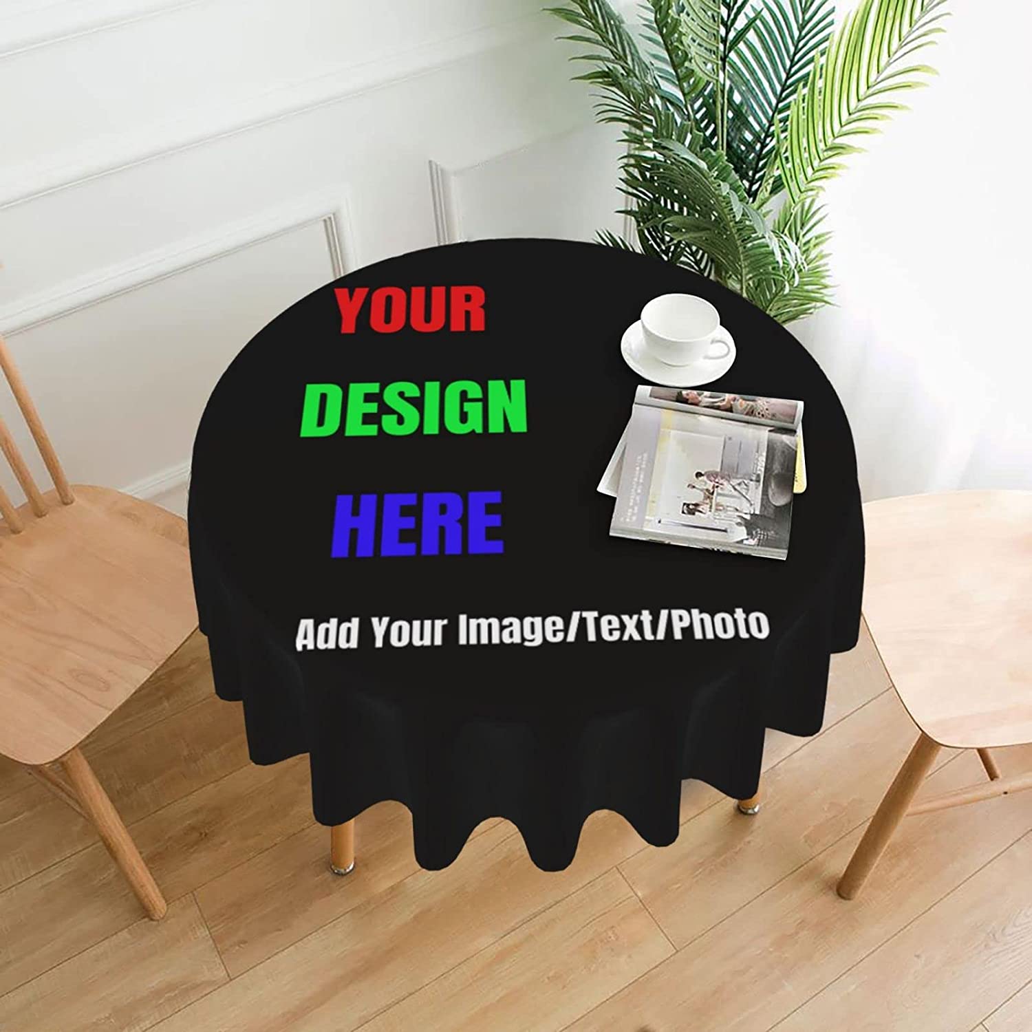 Home Textiles Images - Niestandardowy okrągły obrus spersonalizowany obrus z
