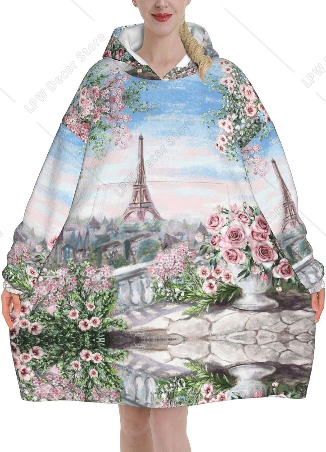 Home Textiles Paris - Bluzy z kapturem z nadrukiem Wieży