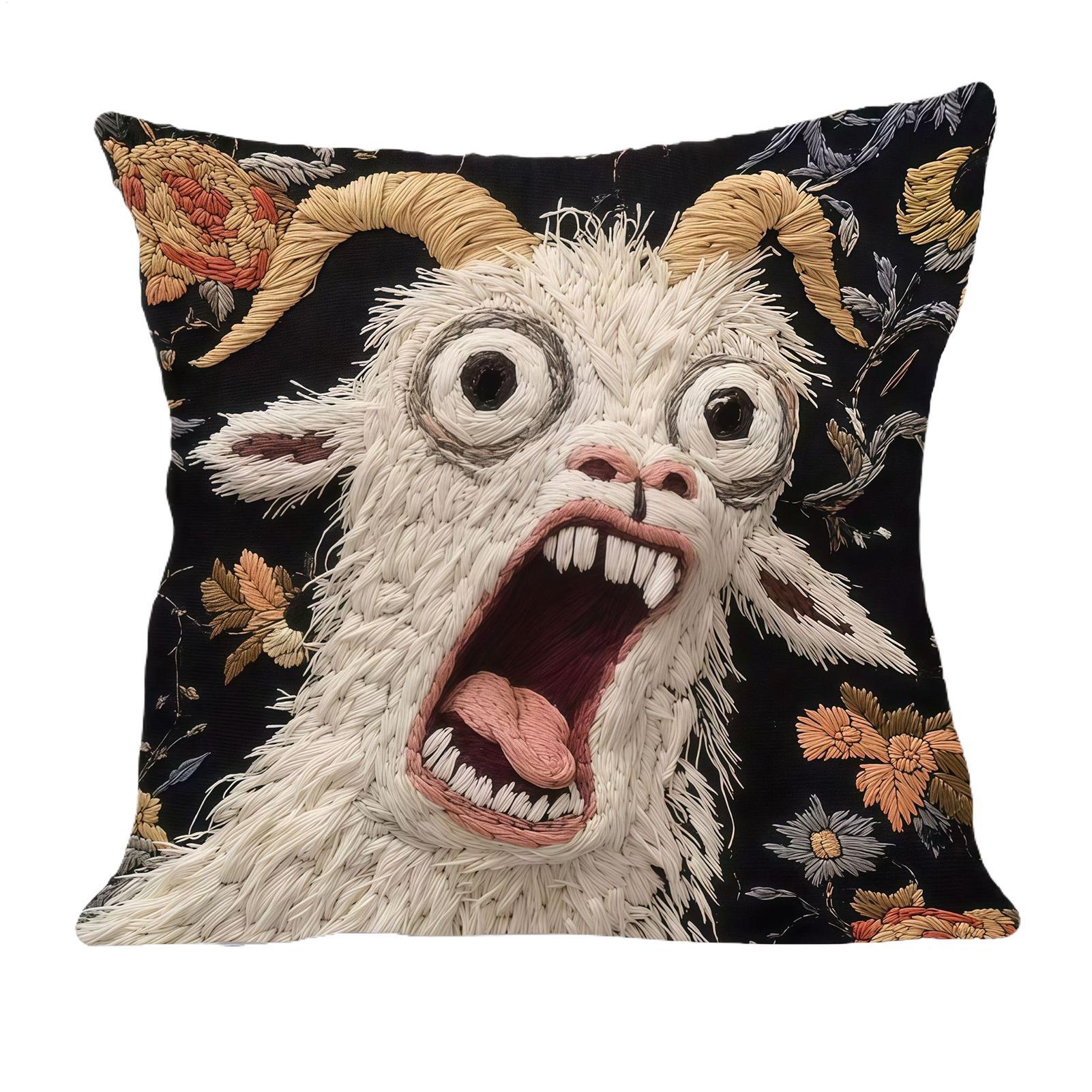 Pillow Cover 20X20 - Poszewka na poduszkę 45x45cm Krzycząca Koza
