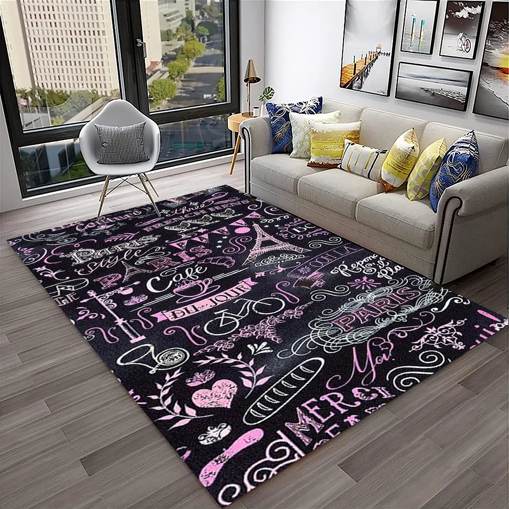 Home Textiles Paris - Francja Paryż Wieża Eiffla Retro Dywan