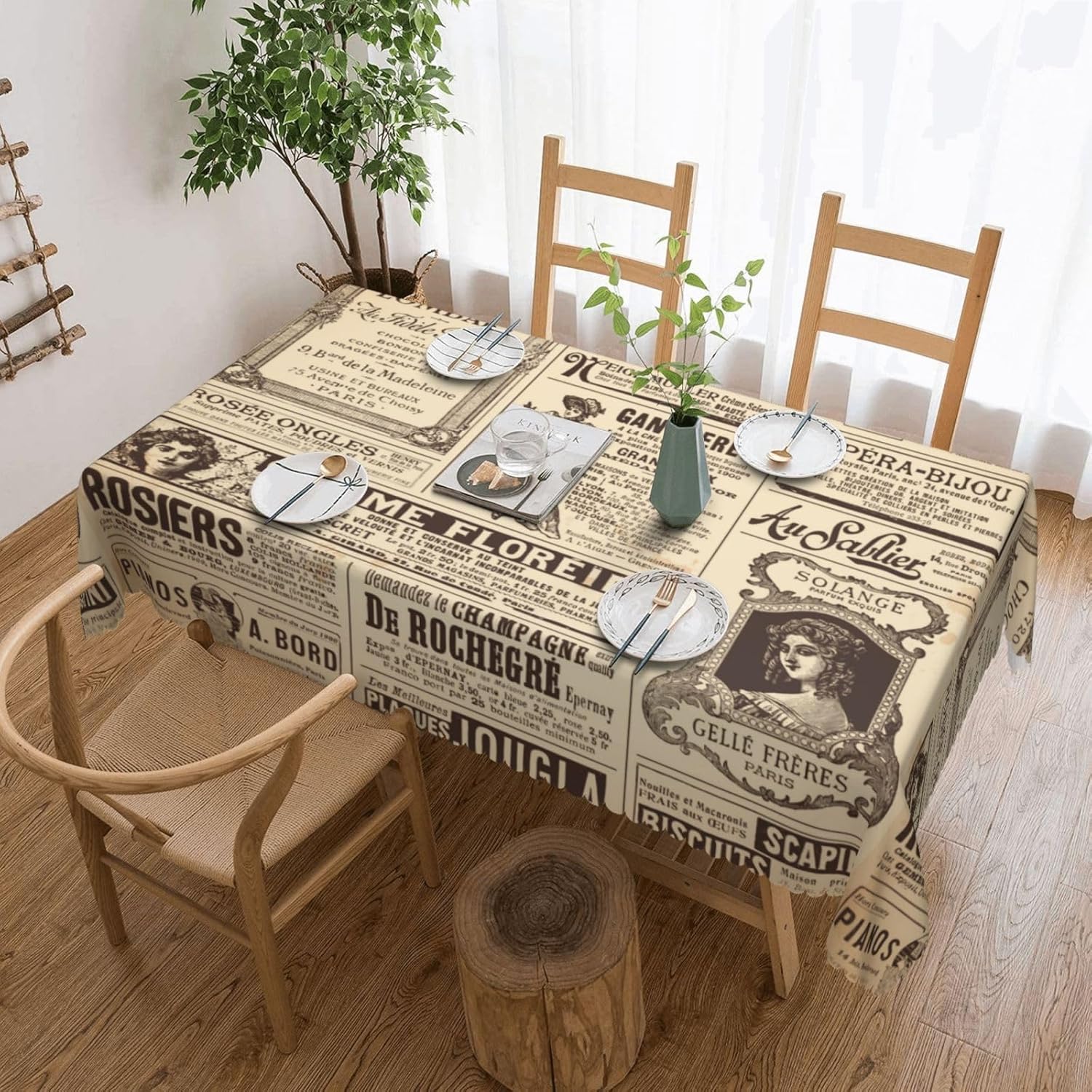 Obrus w stylu vintage z motywe – Home Textiles Paris recenzja i cena