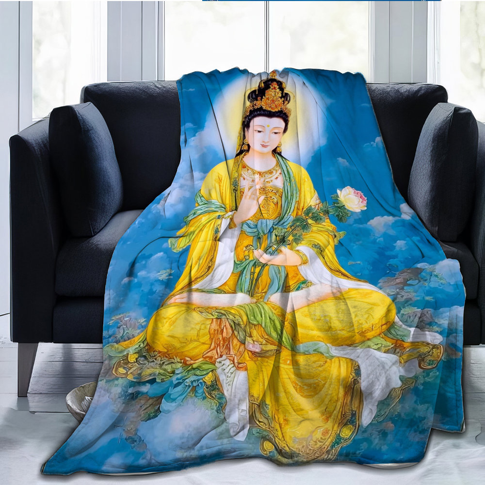 Koc z nadrukiem Guanyin Bodhis – Home Textiles Images recenzja i cena
