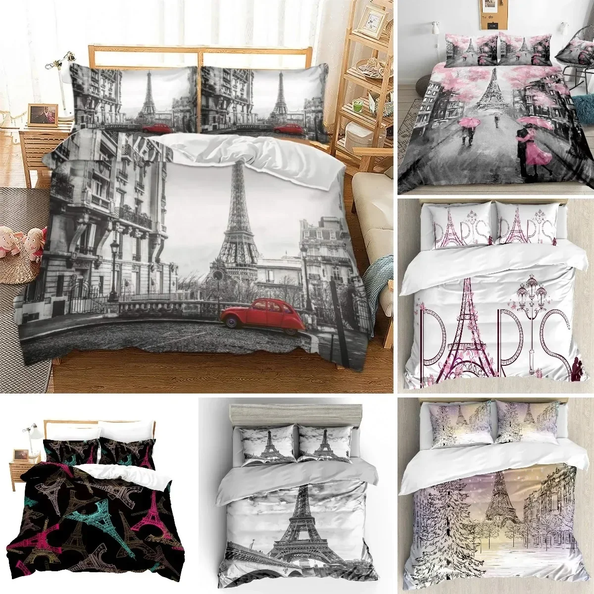Zestaw pościeli z motywem Wież – Home Textiles Paris recenzja i cena