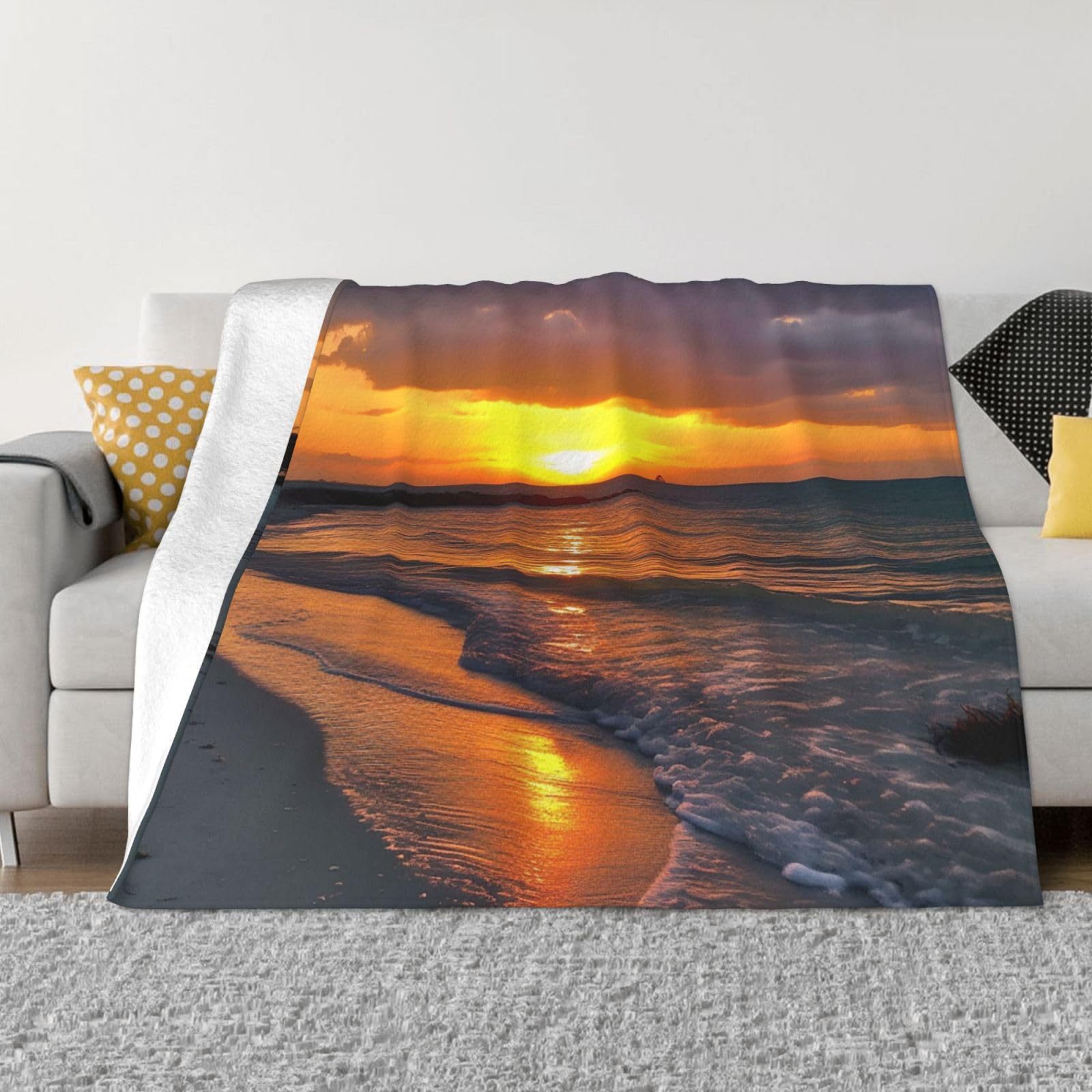 Koc z nadrukiem tropikalnego w – Sunrise Home Textiles & Apparel recenzja i cena