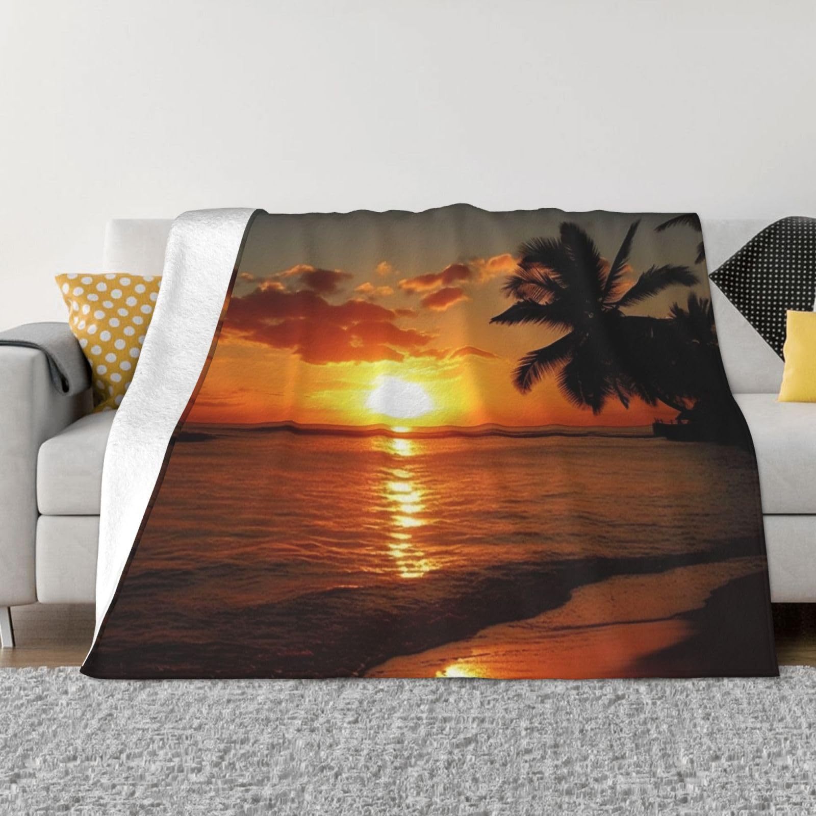 Koc z nadrukiem tropikalnego w – Sunrise Home Textiles & Apparel recenzja i cena