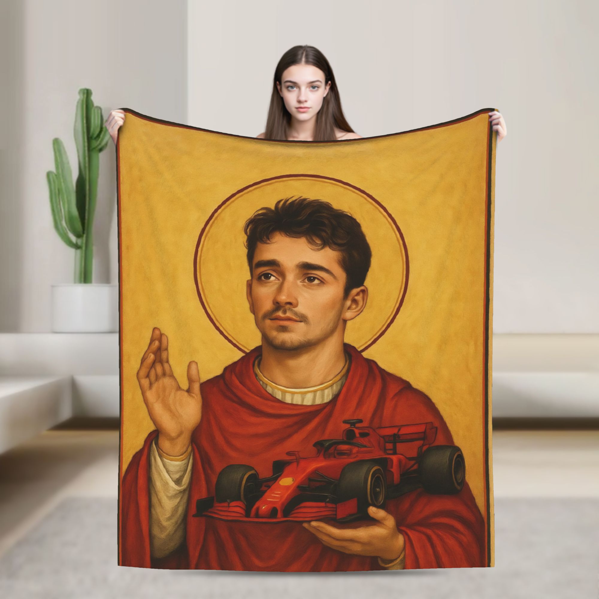 Zabawny obraz Jezusa na flanel – Home Textiles Images recenzja i cena