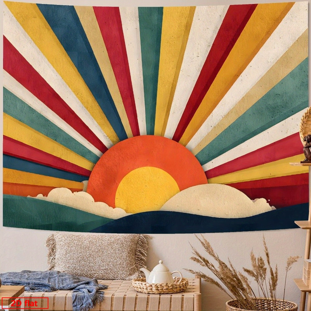 Boho Sunburst Retro Tapestry W – Sunrise Home Textiles & Apparel recenzja i cena